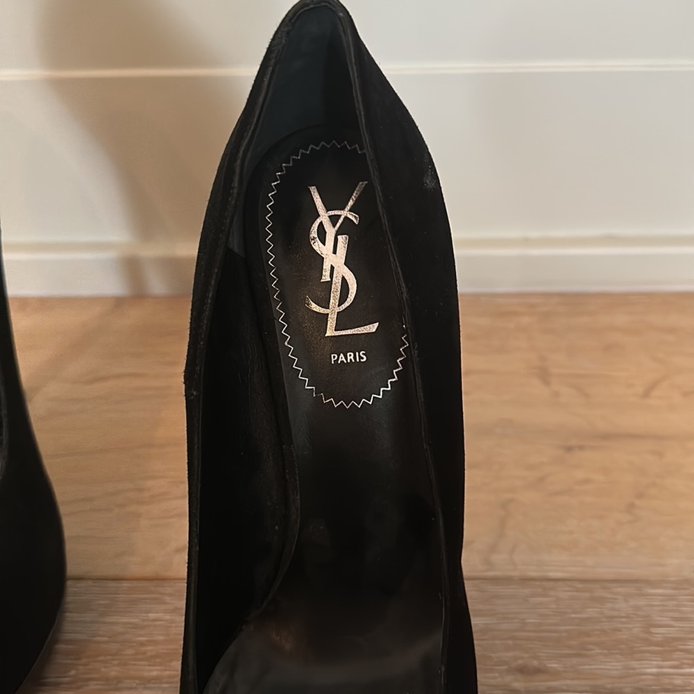 EUC YSL platform heels- black suede- size 38 - Picture 9 of 17